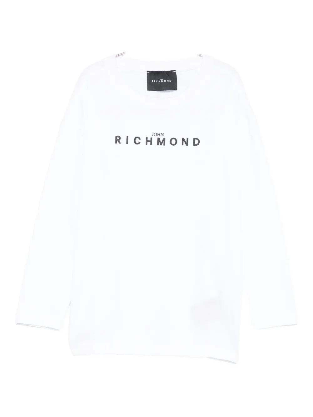John Richmond Junior Logo-print Long-sleeve Top In White