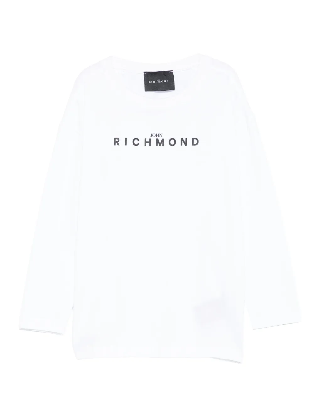 John Richmond Junior logo-print long-sleeve top Wit