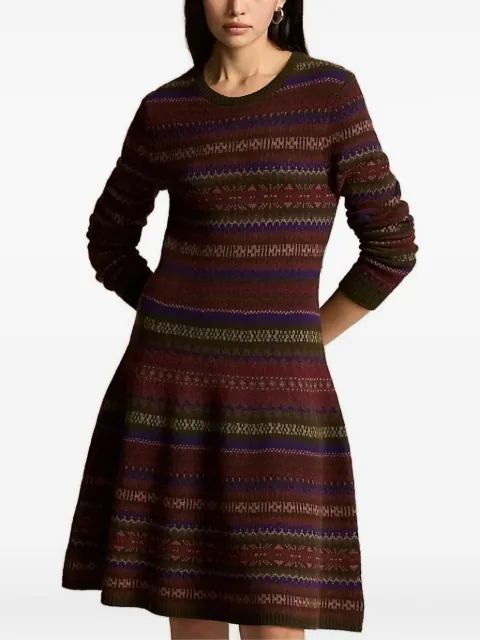 Polo Ralph Lauren Fair isle-pattern midi dress