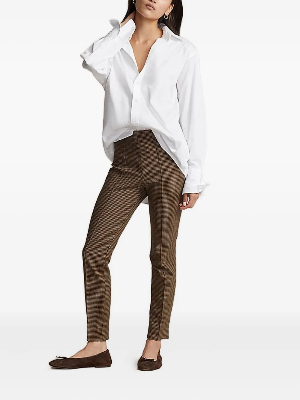 Polo Ralph Lauren houndstooth-pattern trousers | High Waisted Pants | Image 2