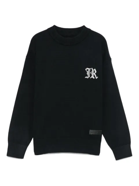 John Richmond Junior intarsia knit-logo sweater 