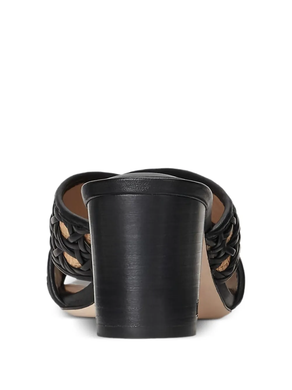 Lauren Ralph Lauren 60mm woven cross-strap heeled sandals Black