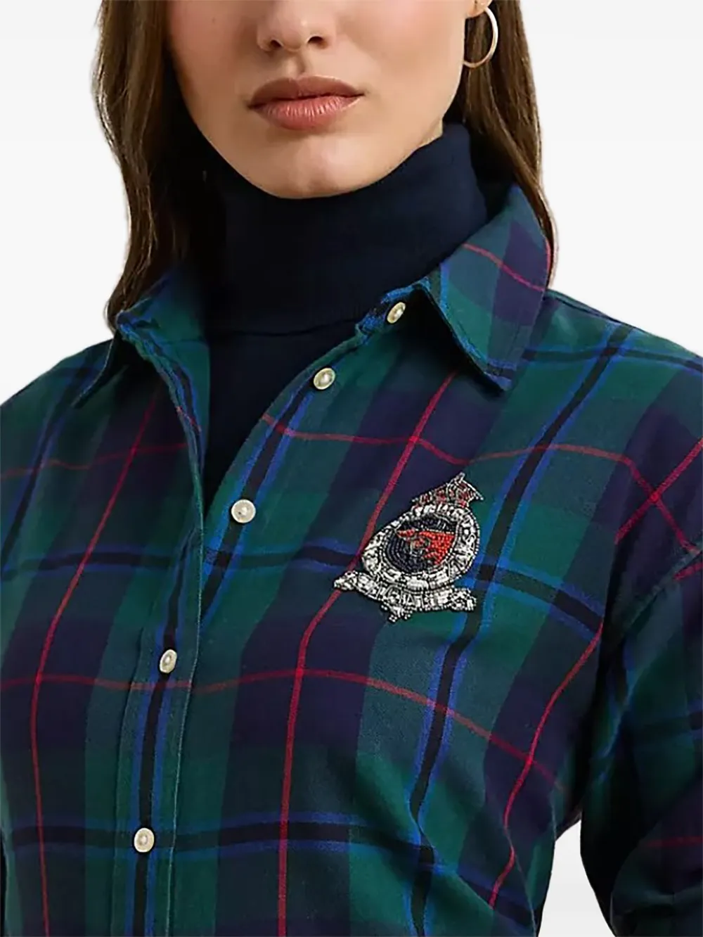 Lauren Ralph Lauren Geruit overhemd Blauw