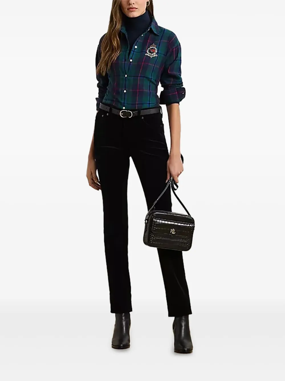 Lauren Ralph Lauren Geruit overhemd Blauw