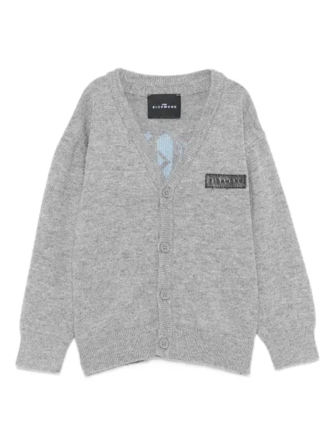 John Richmond Junior logo-plaque cardigan