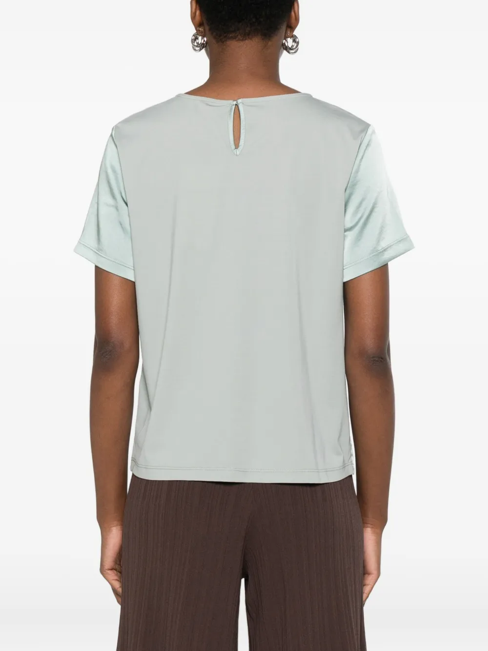 Weekend Max Mara Satin Top In Green