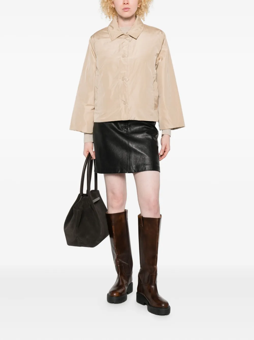 Weekend Max Mara Button-fastening Jacket In Neutral