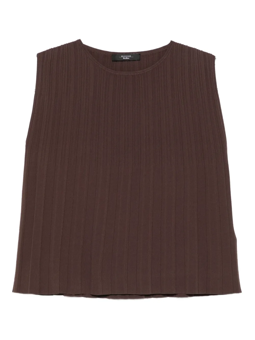 Weekend Max Mara pleated sleeveless top | Brown | Image 1