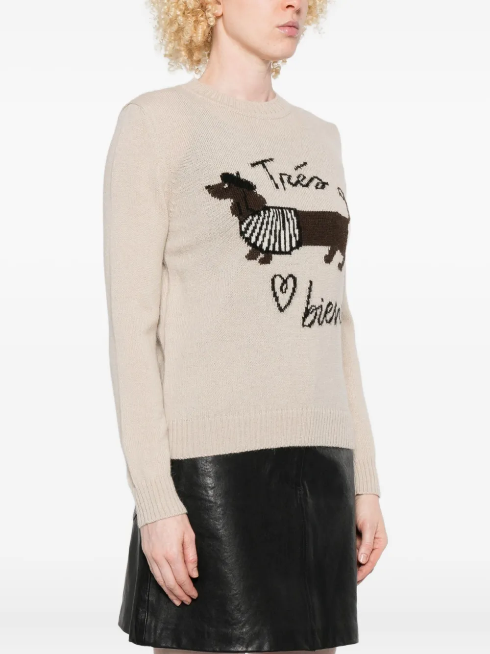Weekend Max Mara Graphic Design Crew Neck Sleeveless Top In Neutral