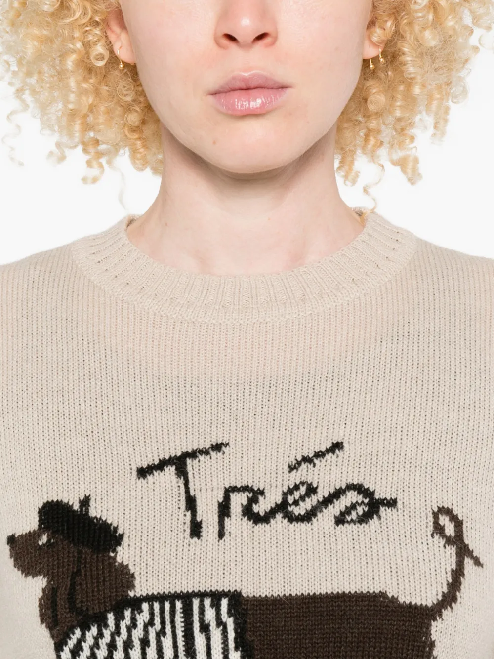 Weekend Max Mara Graphic Design Crew Neck Sleeveless Top In Neutral