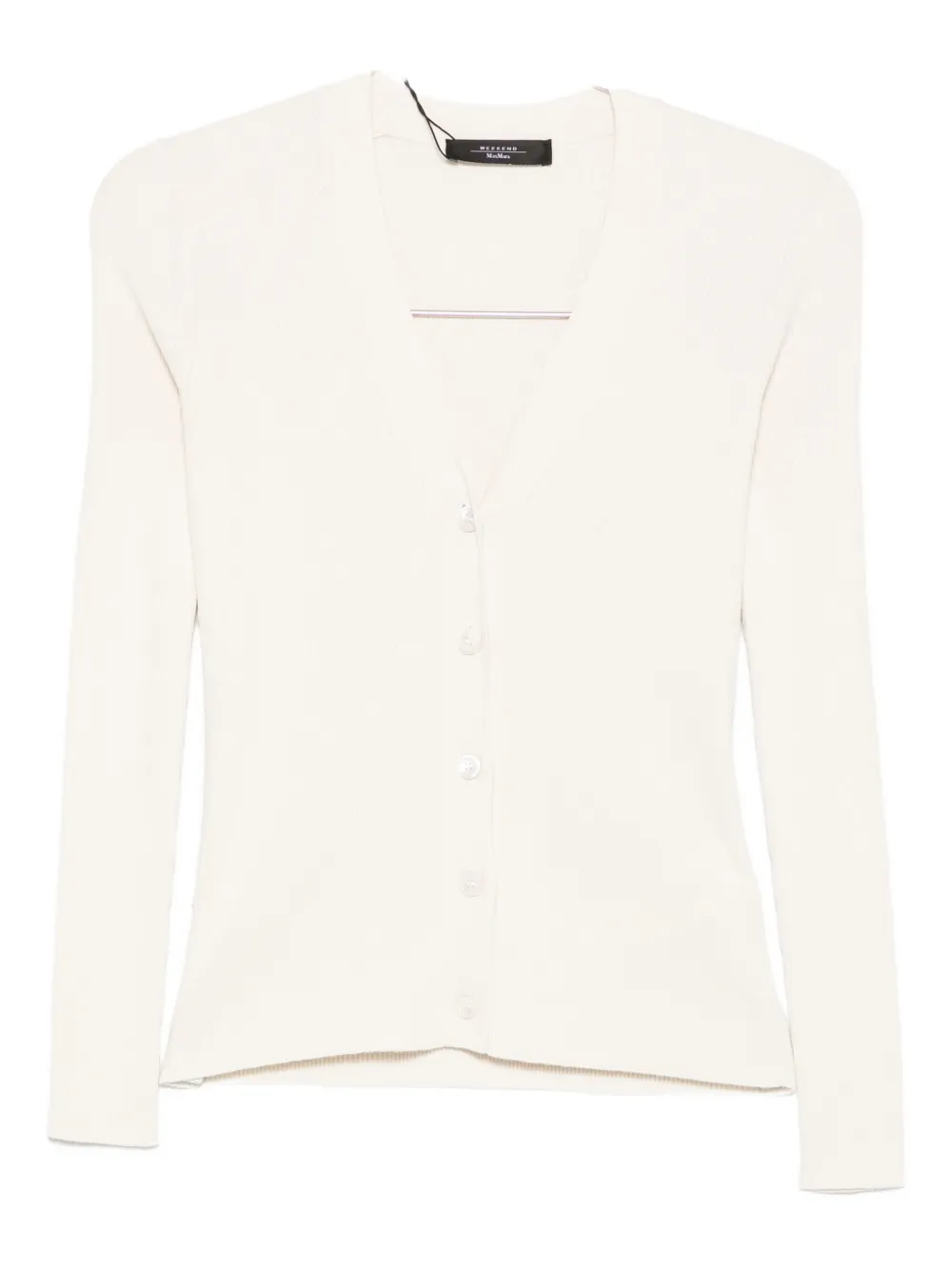 Weekend Max Mara Ribbed-knit Cardigan In Neutral