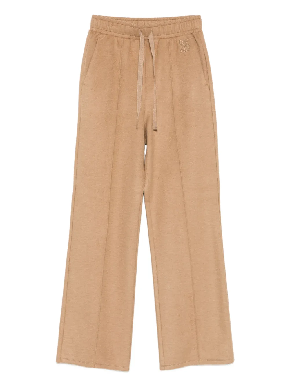 Weekend Max Mara Virgin Wool Blend Straight-leg Trousers In Brown