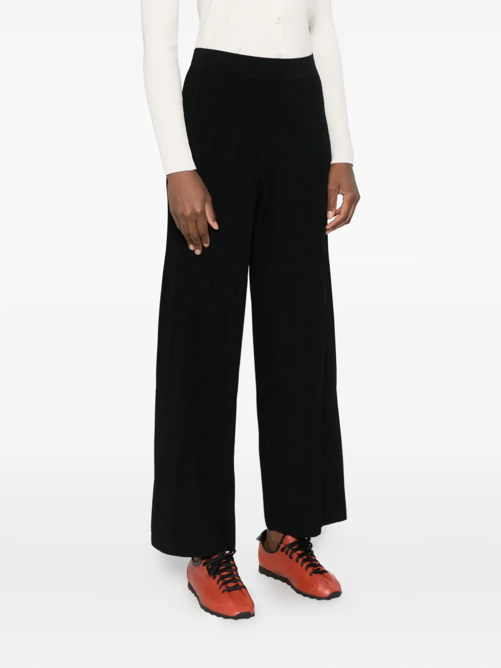 Weekend Max Mara Elasticated-waistband Trousers In Black