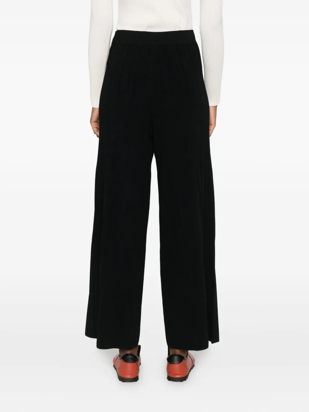 Weekend Max Mara Elasticated-waistband Trousers In Black