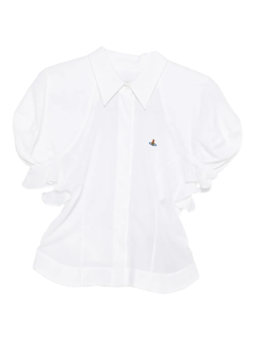 Vivienne Westwood Puff-sleeve Collared Shirt In White