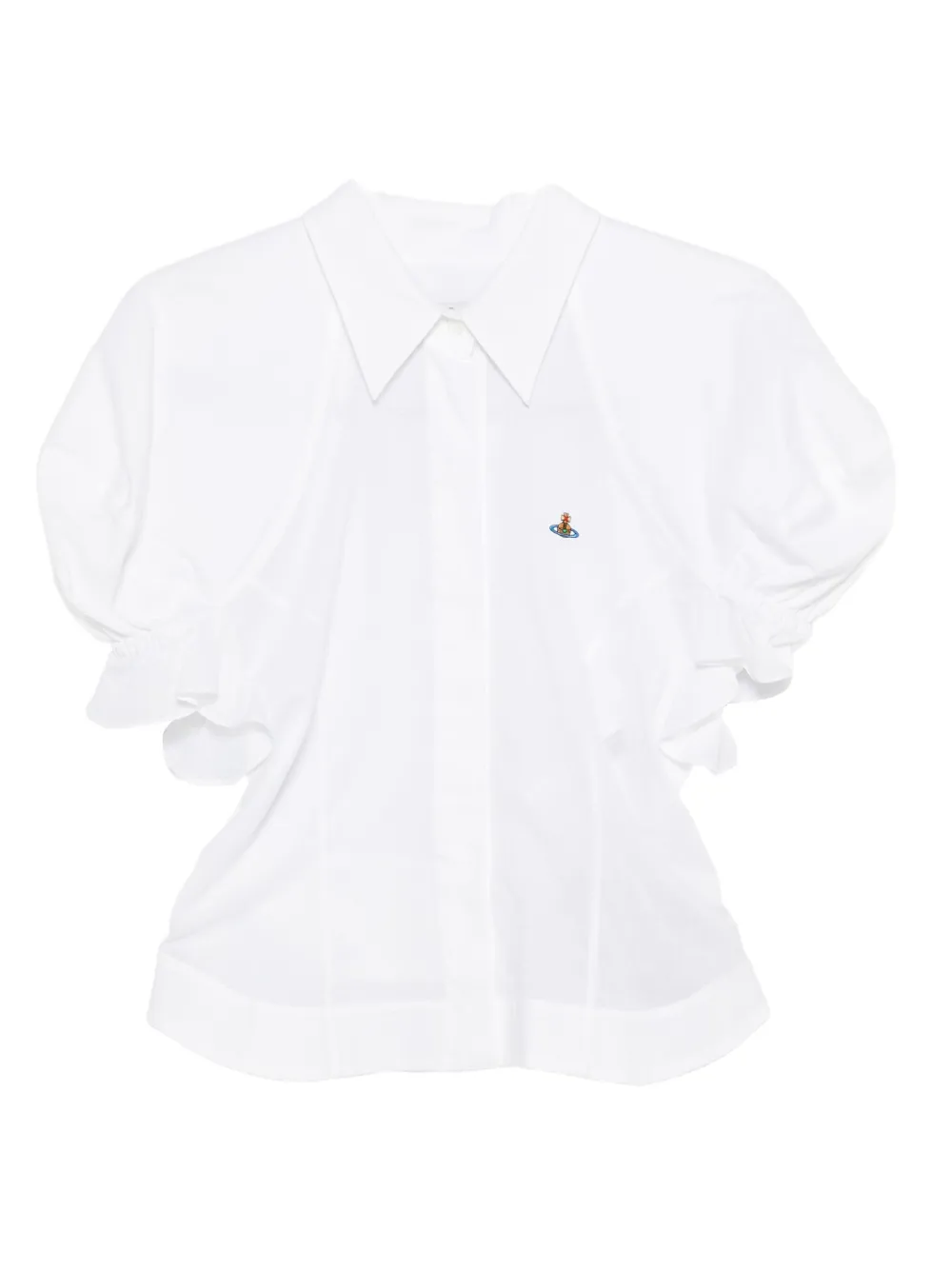 Vivienne Westwood Blouse met pofmouwen en kraag Wit