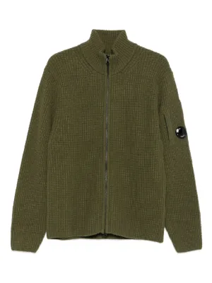 C.P. Company ハイネック ジップカーディガン | グリーン | FARFETCH JP