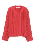 Séfr Agustin waffle-knit sweater - Red