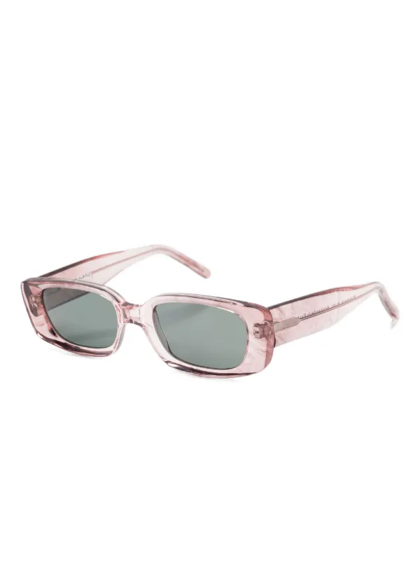 OUR LEGACY Samhain rectangle-frame Sunglasses | Pink | FARFETCH SG