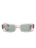 OUR LEGACY Samhain rectangle-frame sunglasses - Pink