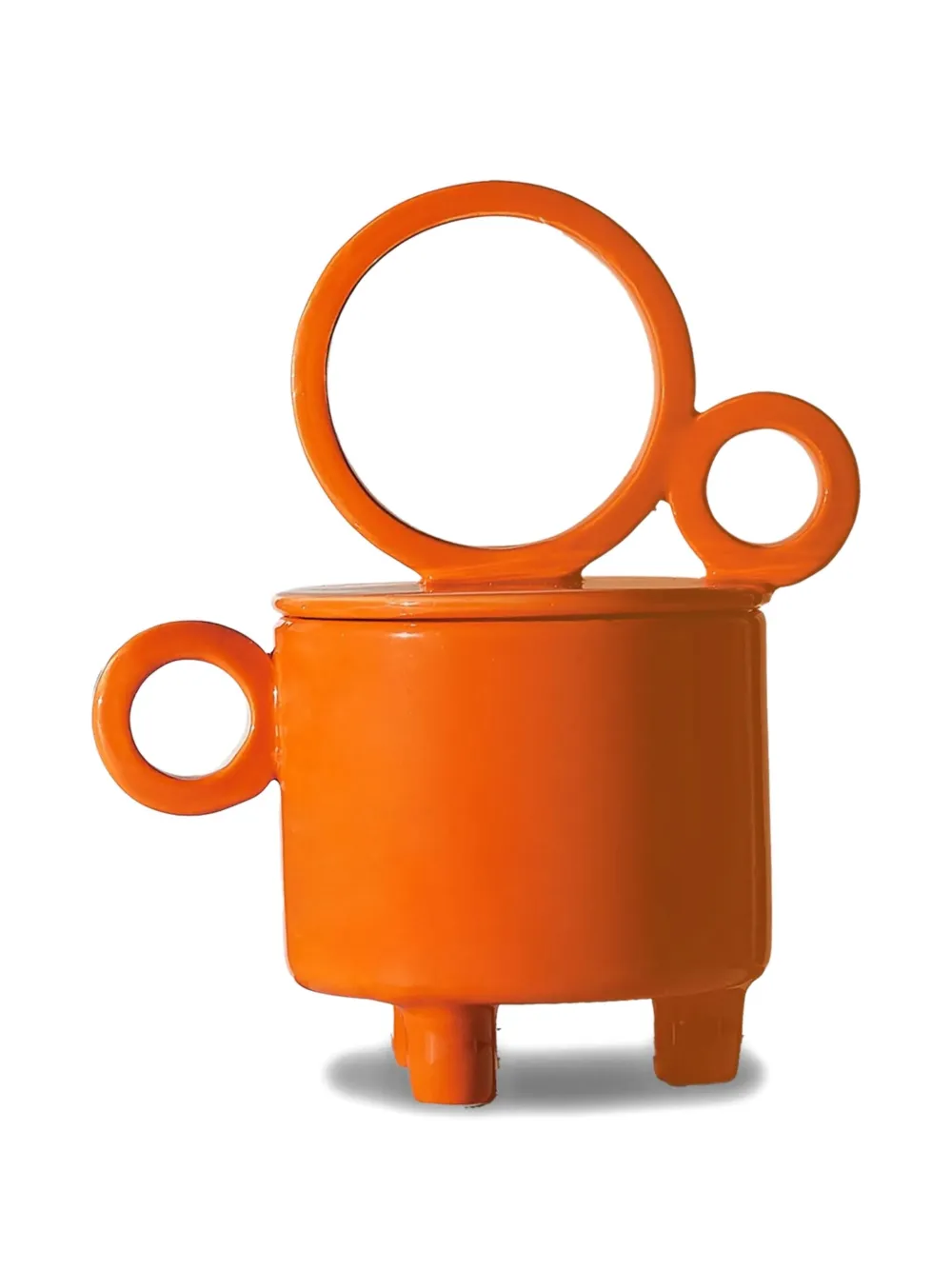 C'era Fragrance Aria Cup Circular-handle Candle In Orange