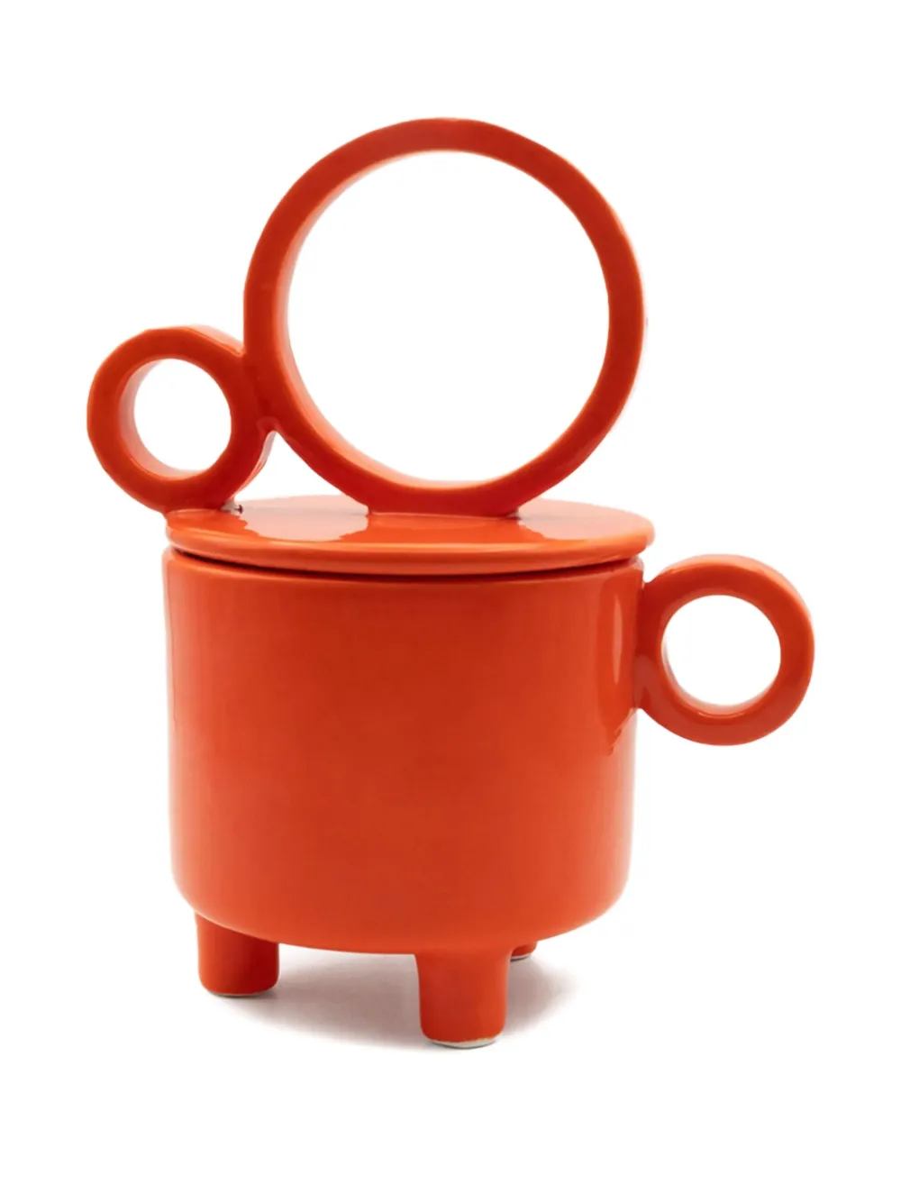 C'era Fragrance Aria Cup Circular-handle Candle In Orange