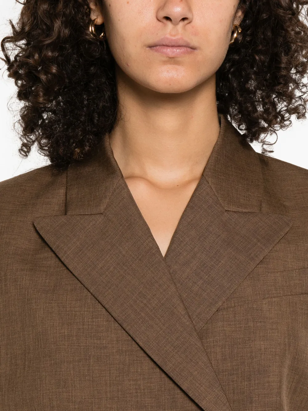 Theory Gilet met dubbele rij knopen Bruin