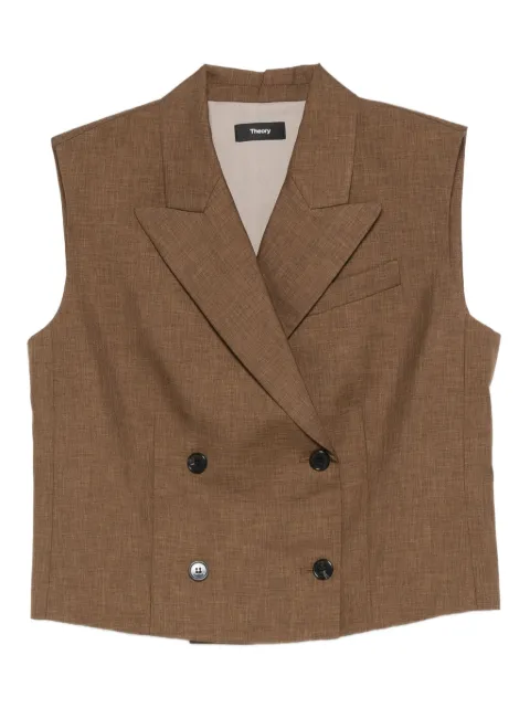 Theory double-breasted sleeveless waistcoat 