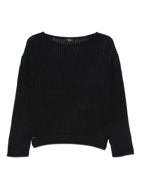Theory ribbed boat-neck sweater 