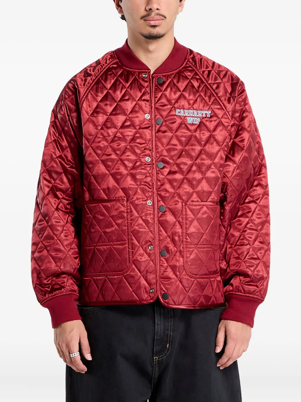 Carhartt WIP embroidered-logo jacket | Red | Image 1