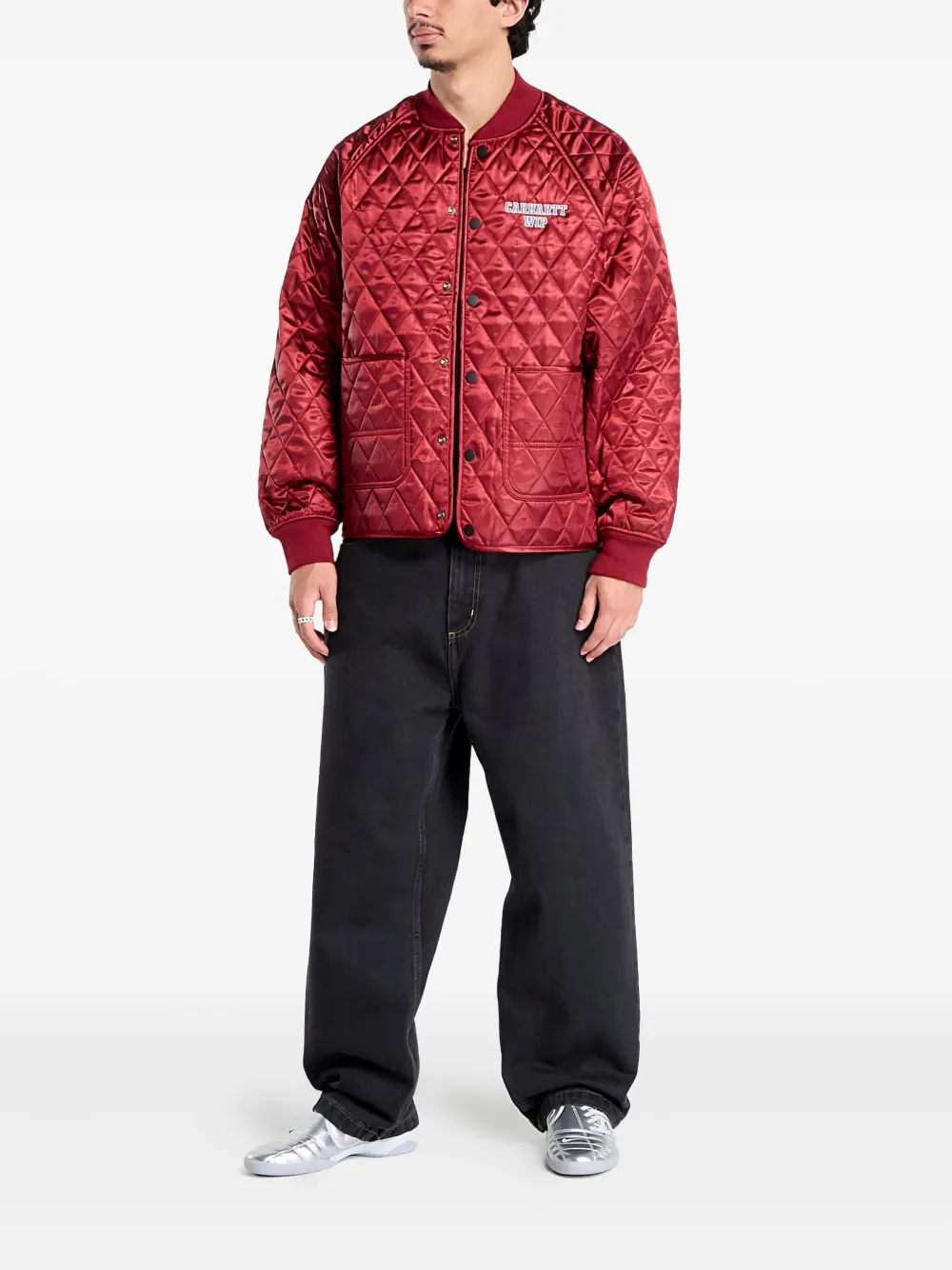 Carhartt WIP Jack met geborduurd logo Rood