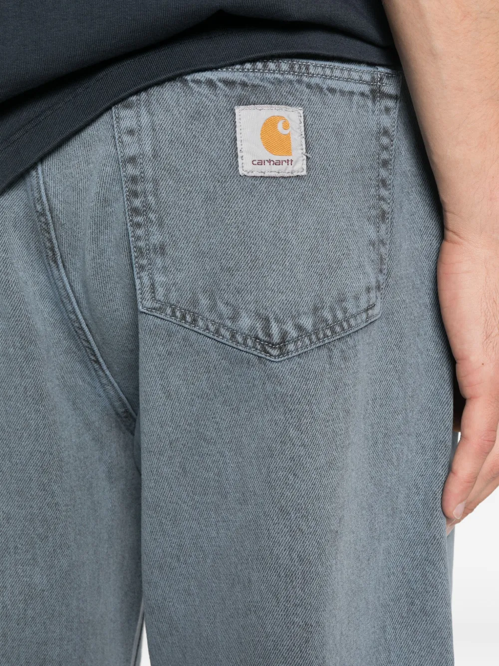 Carhartt WIP Landon jeans met logopatch Blauw