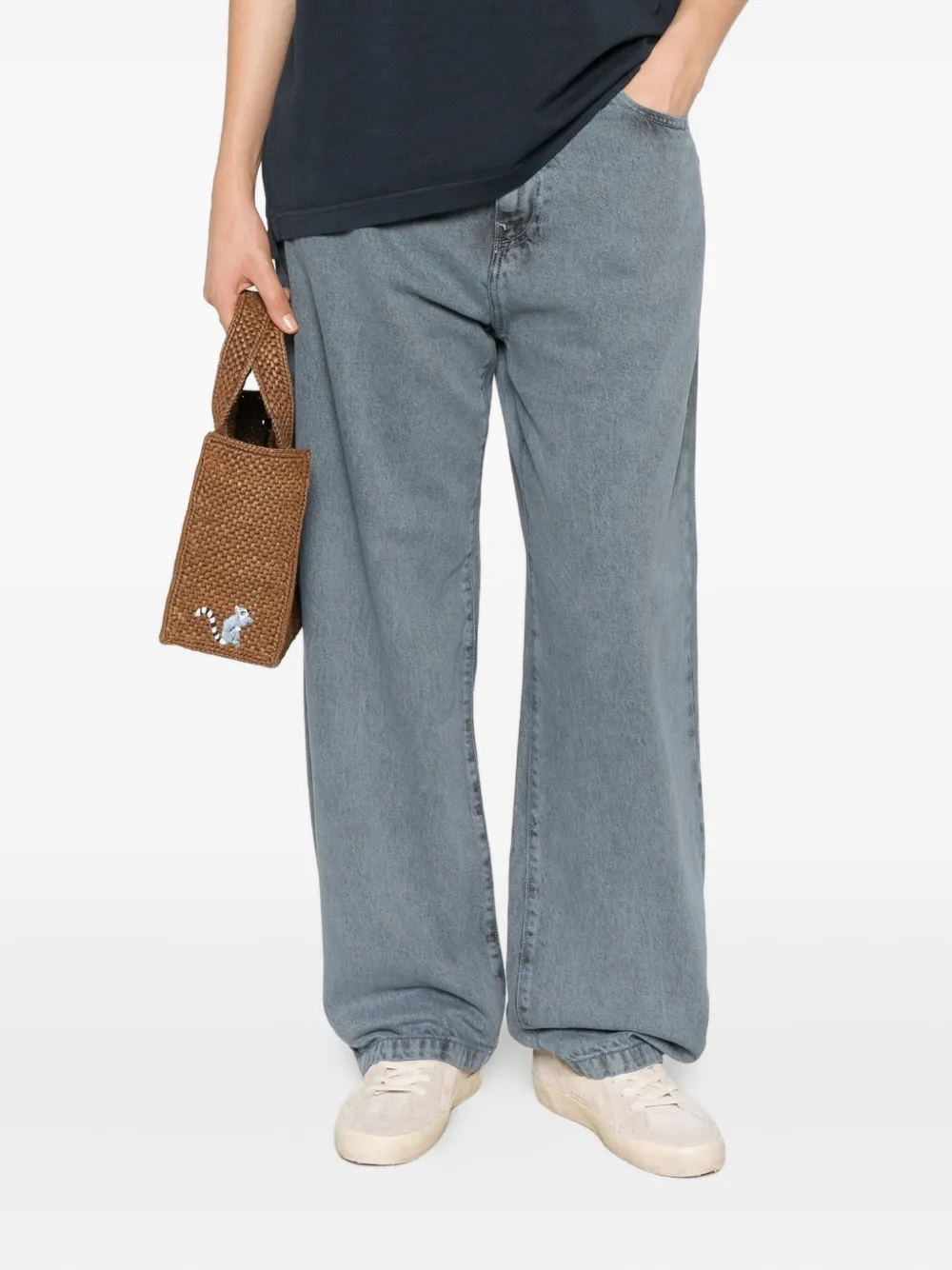 Carhartt WIP Landon jeans met logopatch Blauw