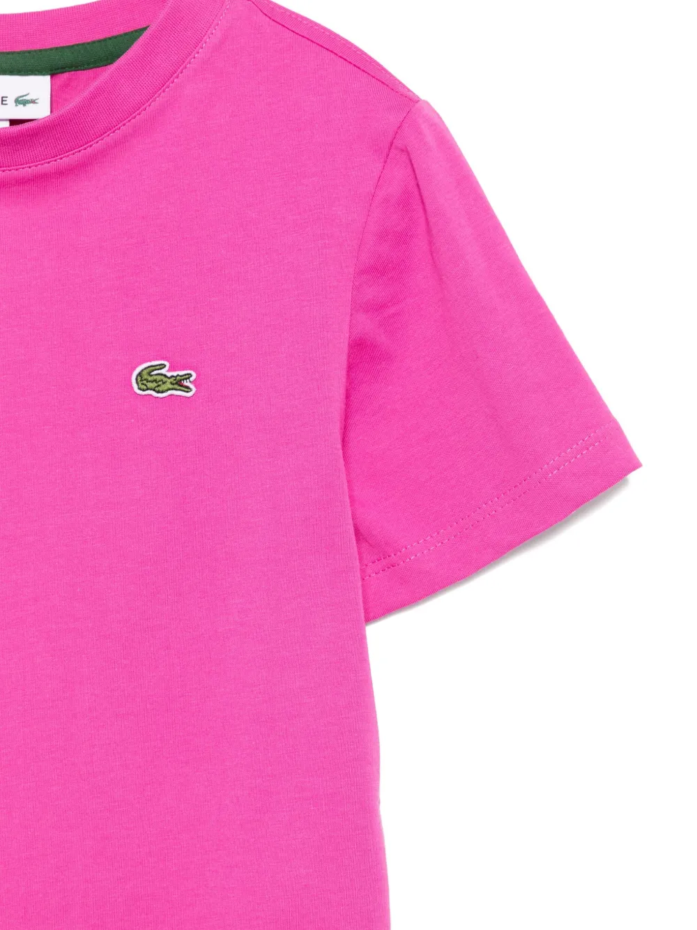 Lacoste Kids T-shirt met geborduurd logo Roze