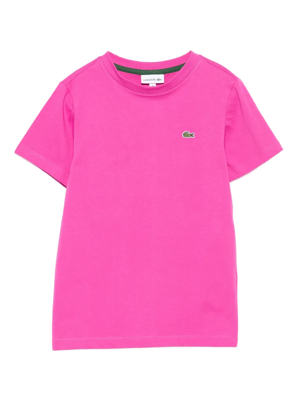 Lacoste Kids T-shirt met geborduurd logo Roze