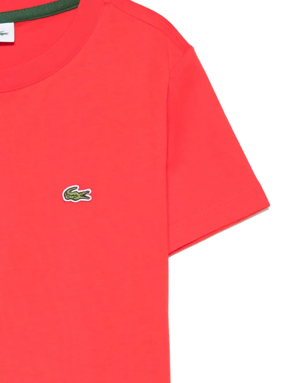 Lacoste Kids T-shirt met logopatch Rood