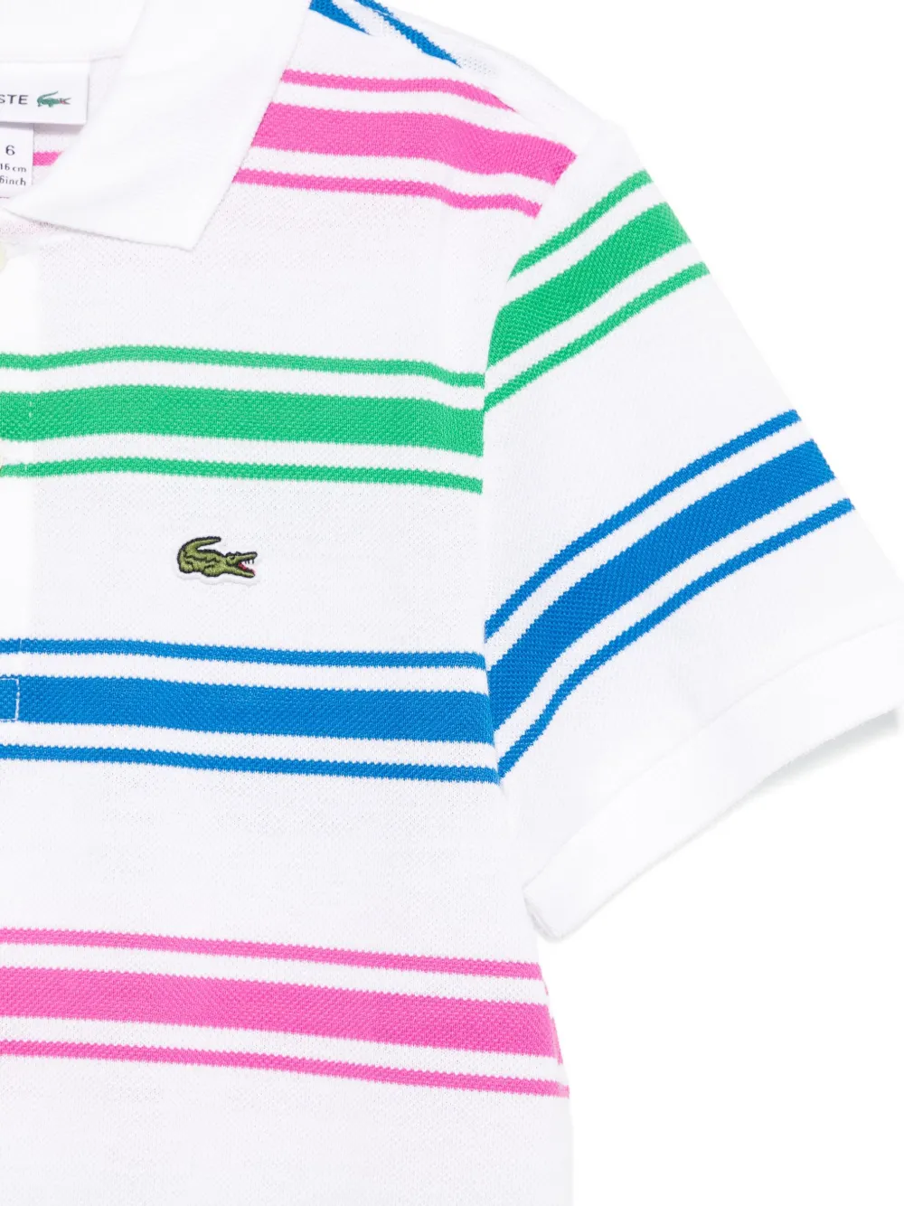 Lacoste Kids Gestreept poloshirt Wit