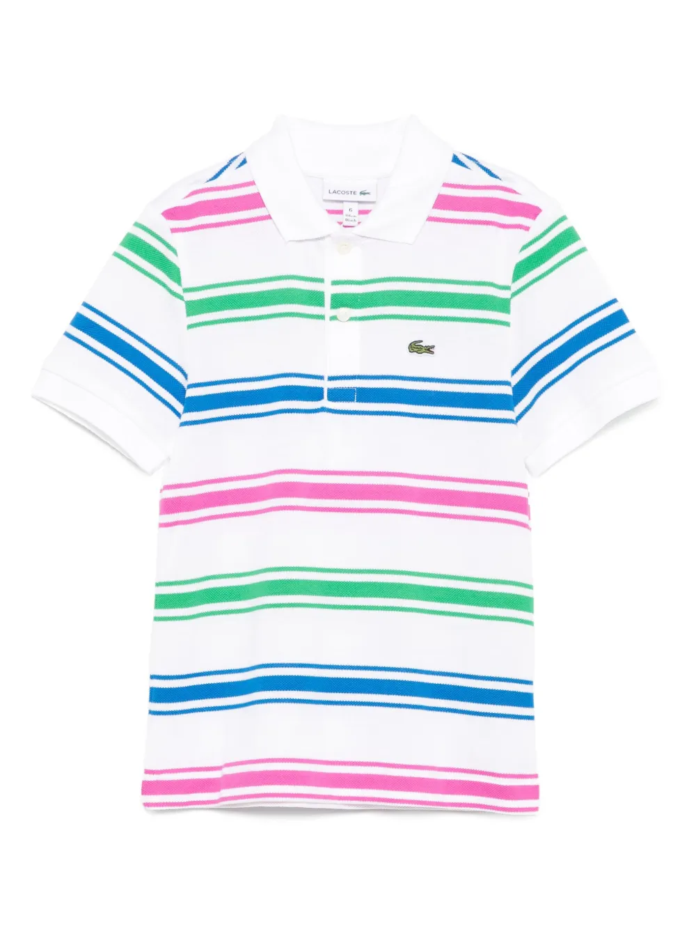Lacoste Kids Gestreept poloshirt Wit
