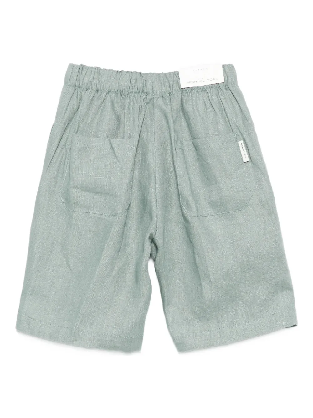 Michael Coal Pleat-detail Linen Shorts In Blue
