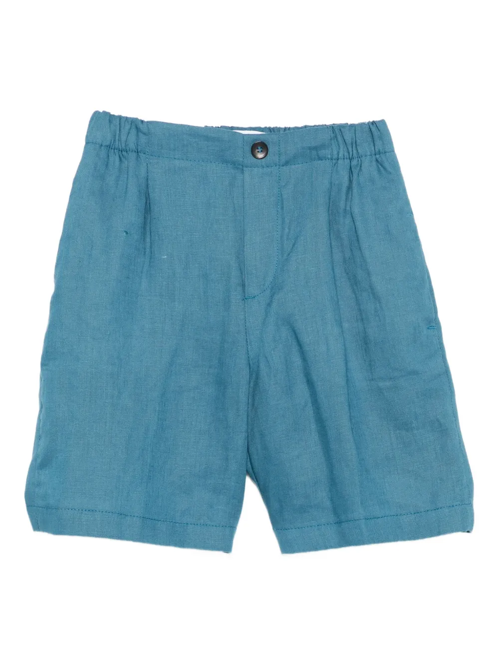 Michael Coal Elastic-waistband Linen Shorts In Blue