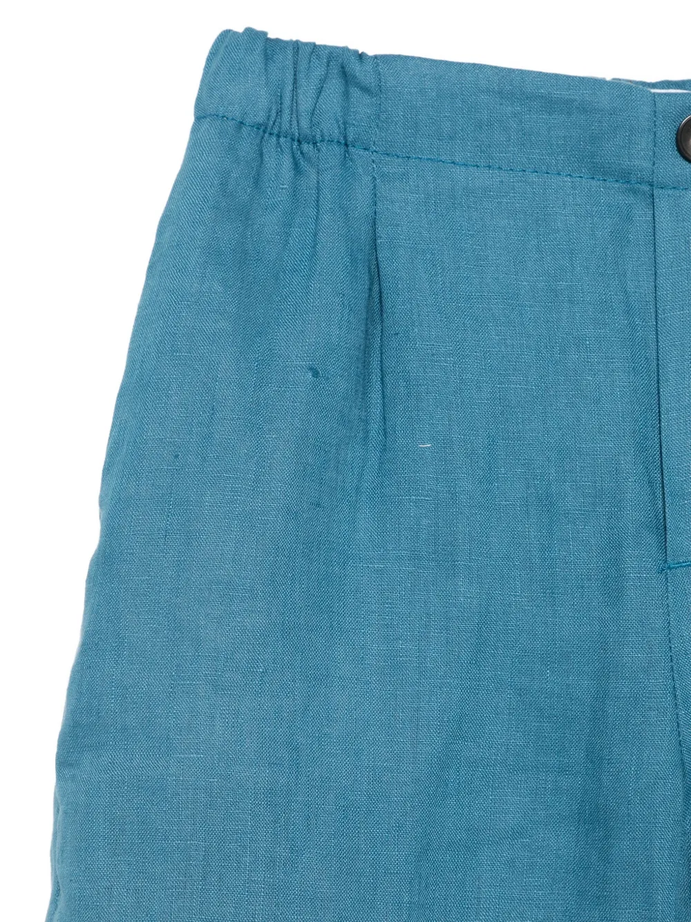 Michael Coal Elastic-waistband Linen Shorts In Blue