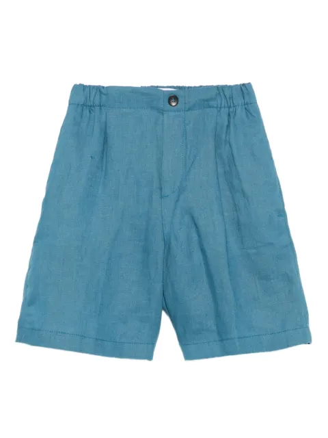 michael coal elastic-waistband linen shorts