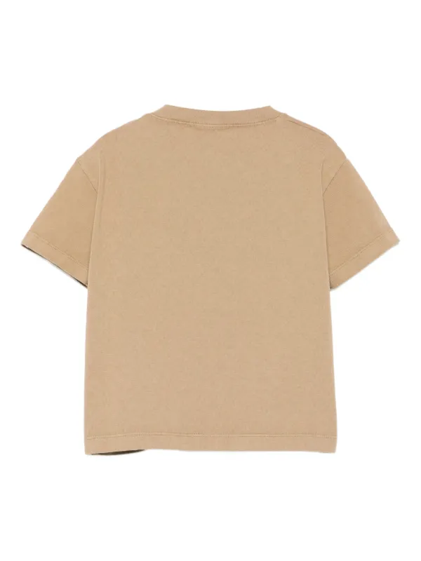 Album Di Famiglia Kids ボタンディテール Tシャツ | ニュートラル