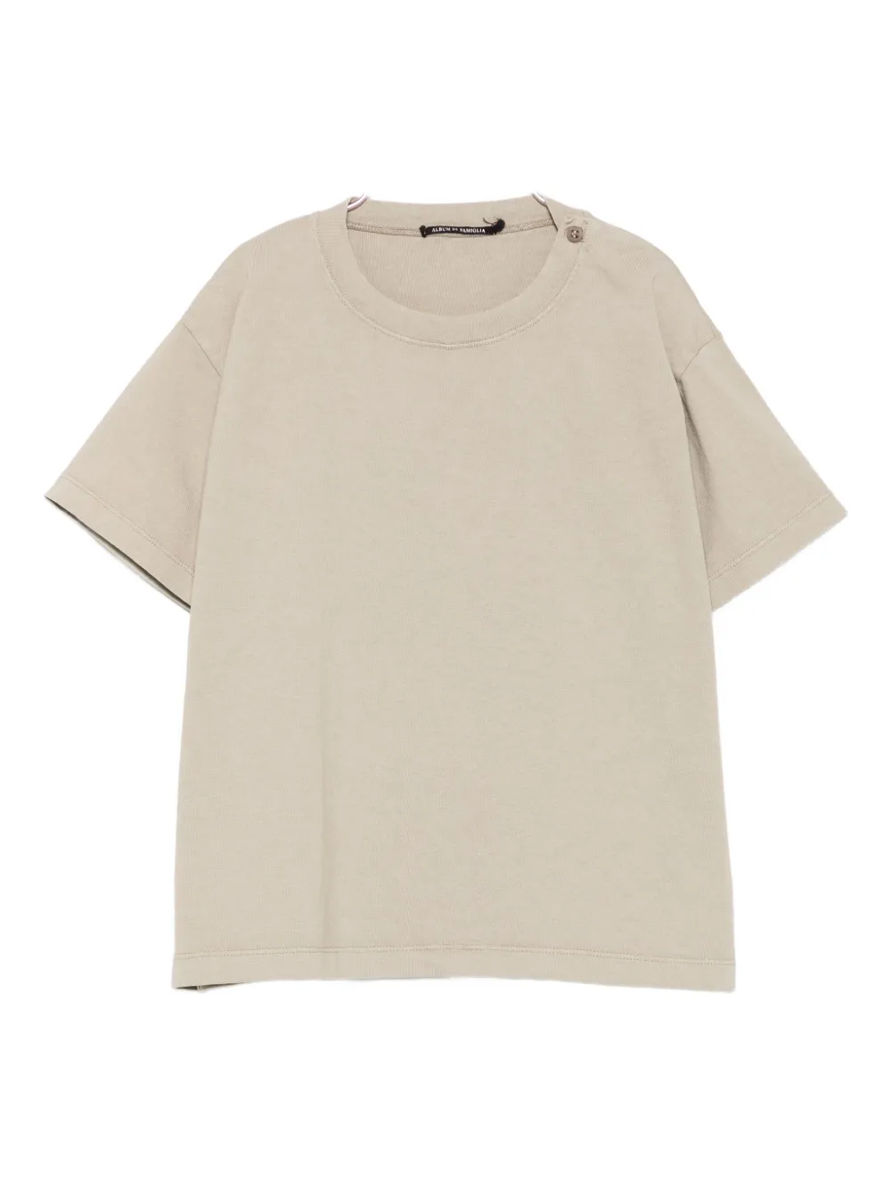 Album Di Famiglia Kids button-fastening cotton T-shirt - Toni neutri