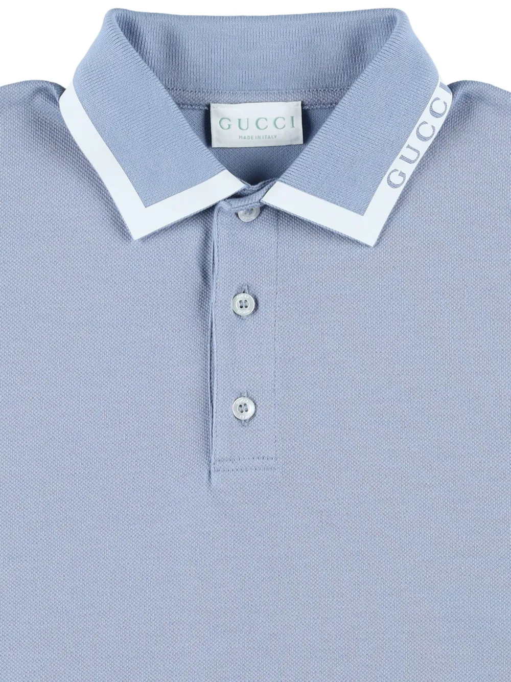 Gucci Kids short-sleeve polo shirt Blauw