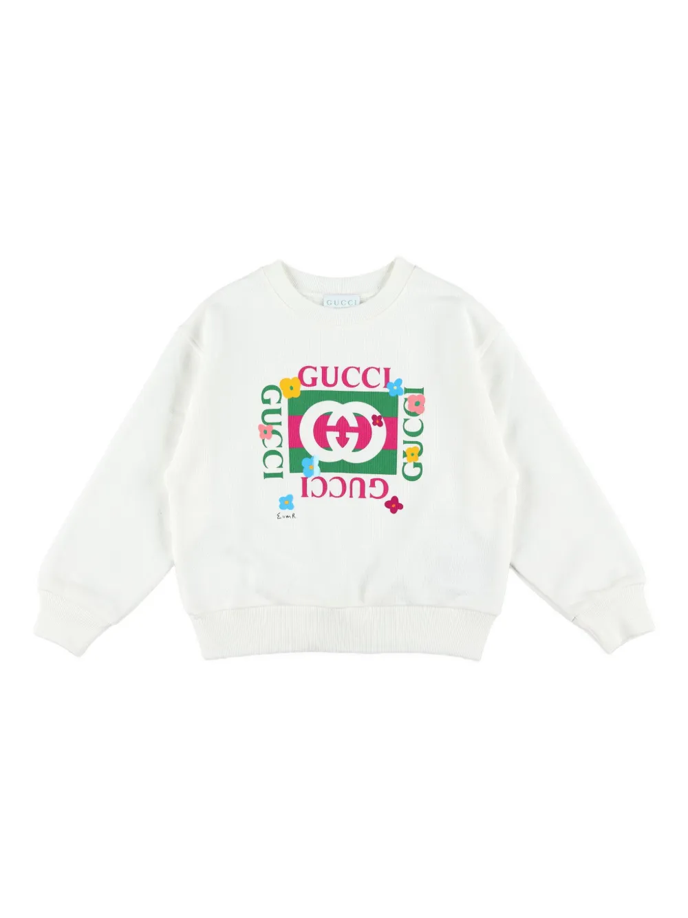 Gucci Kids logo-print sweatshirt Wit