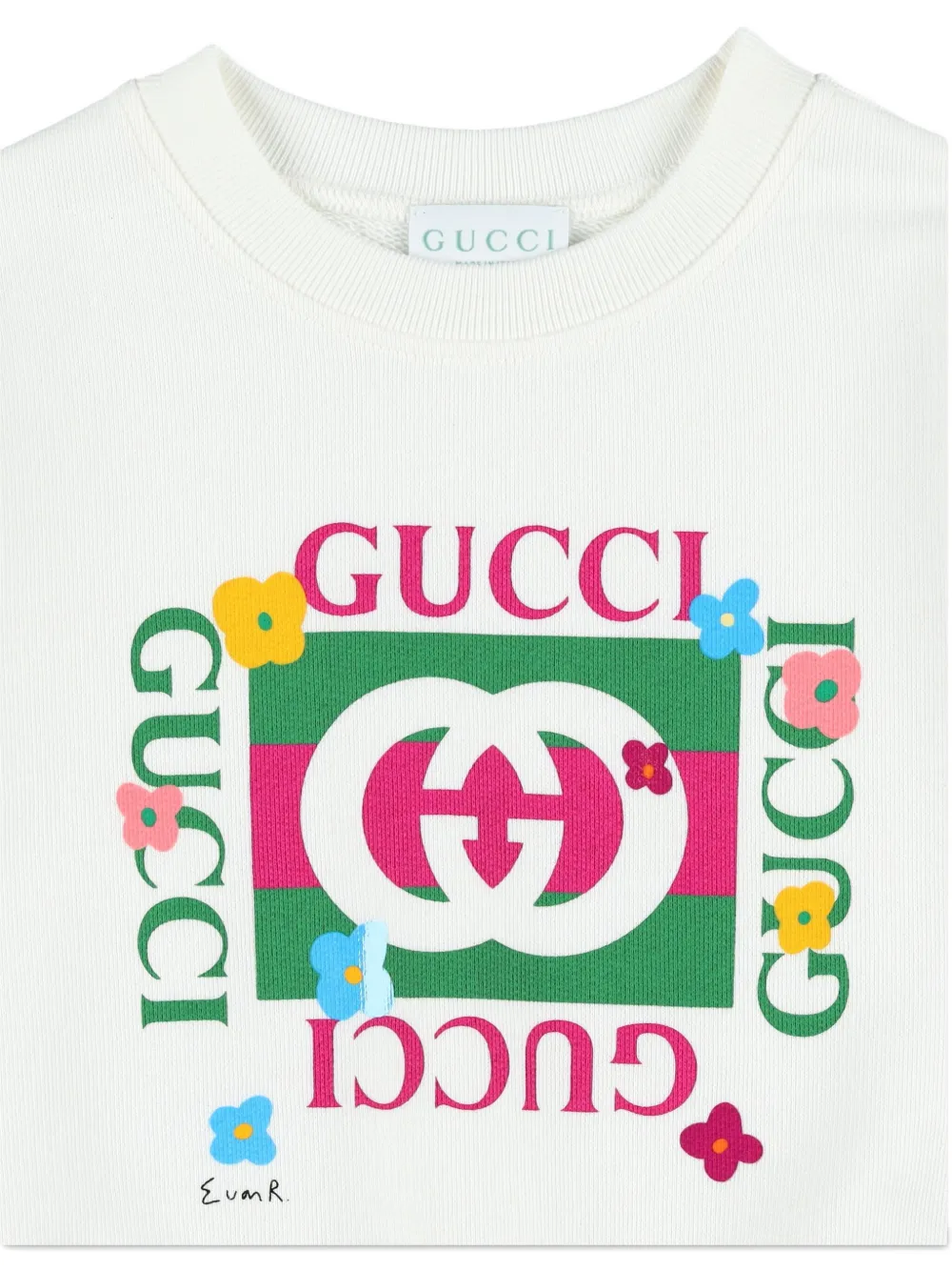 Gucci Kids logo-print sweatshirt Wit