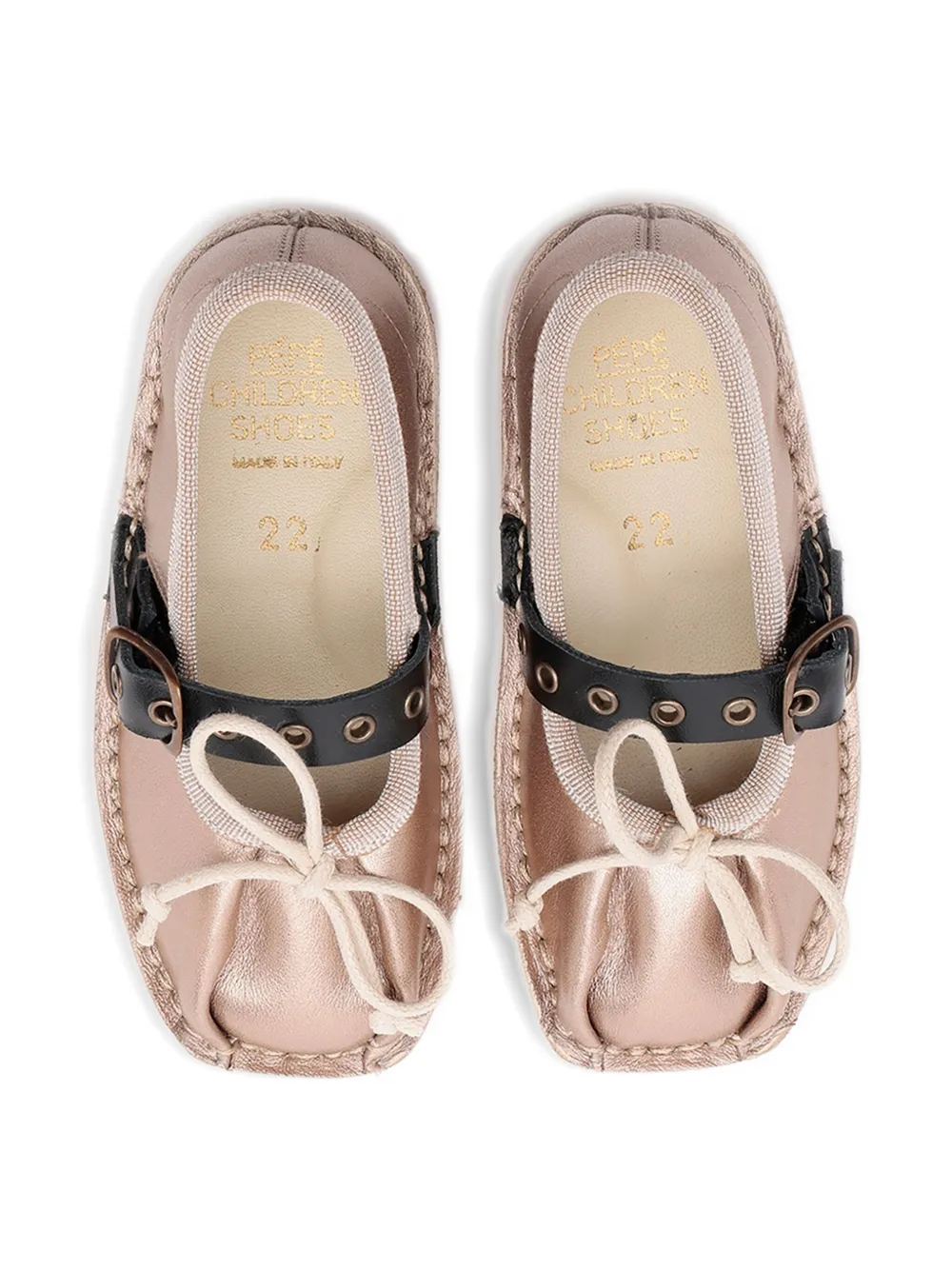 Pèpè buckle-strap ballerina shoes Neutrals