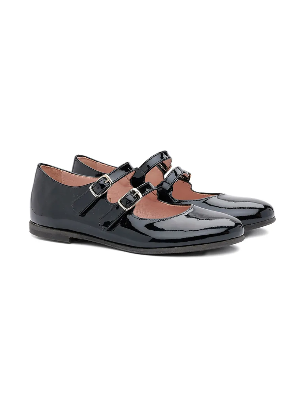 Pèpè patent leather buckled ballerinas Black