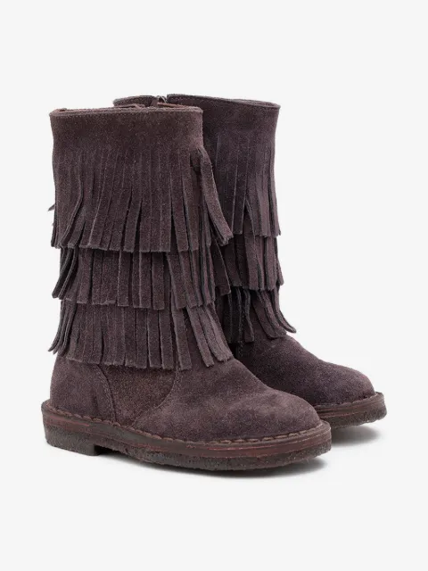 Pèpè fringed suede boots